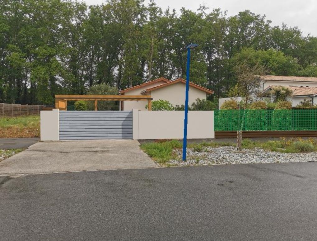 Après travaux : insertion graphique du portail, de la clôture et du carport